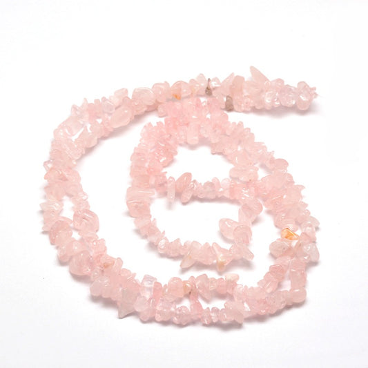 5x8mm Rose Quartz Chip Beads – 78cm Strand