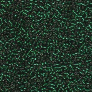 15/0 - Miyuki Delica 7g Tube - Silver Lined Green - DBS0148