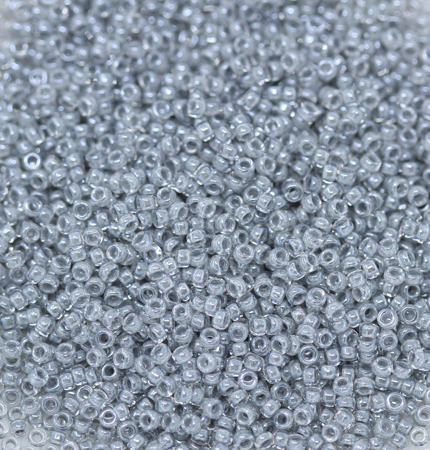 11/0 Miyuki Seed Beads - 25g Bag – Fancy Lined Pearl Grey – Colour 240