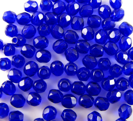 4mm Czech Fire Polish – 30060 – Cobalt x 100