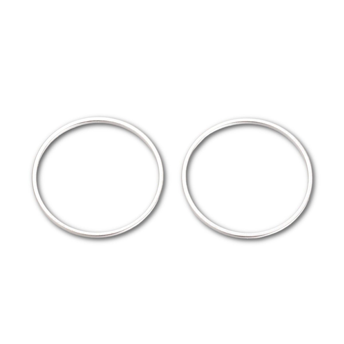 Silver Plated – 30mm Ring or Link – Pack of 10 – Great for brick stitch pendants!