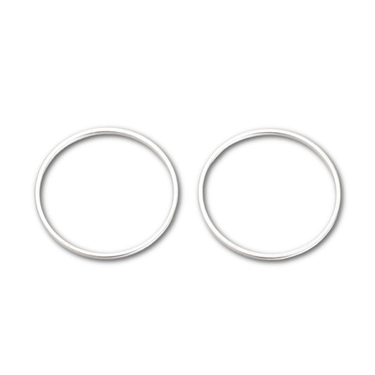 Silver Plated – 30mm Ring or Link – Pack of 10 – Great for brick stitch pendants!