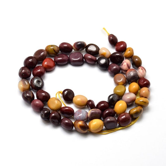 5-8mm Natural Mookite Smooth Nugget Bead Strand - Approx 14 Inches