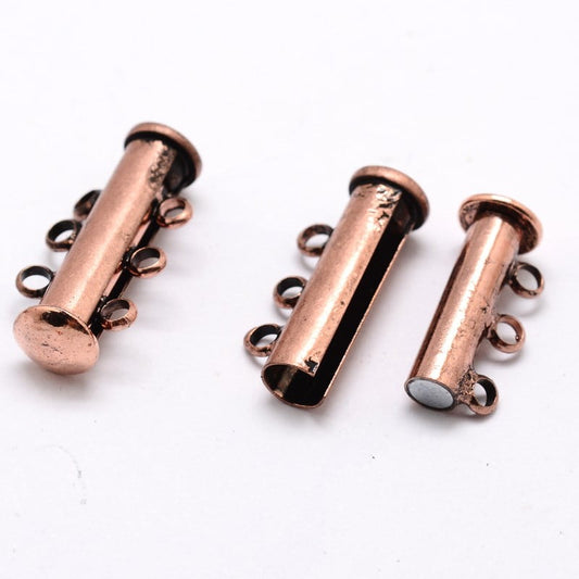 Antique Copper Three Strand Magnetic Clasp
