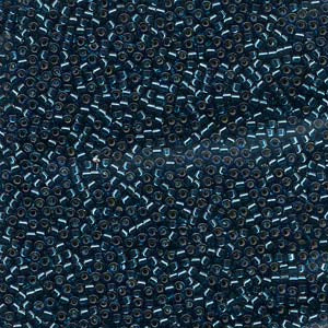 11/0 – Miyuki Delica - 5g Bag – Silver Lined Blue Zircon – DB608