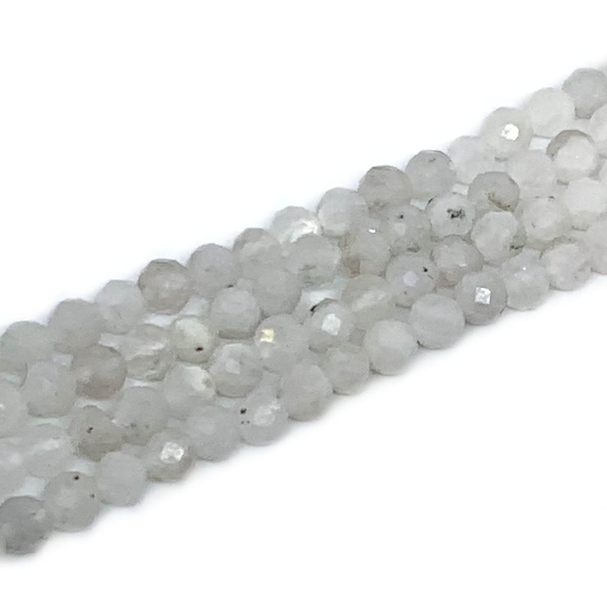 3mm Moonstone Faceted Rounds - Approx 145 beads