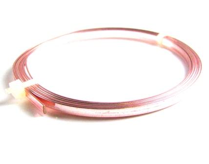 3×0.75mm Flat Copper Wire – 1 Meter – Rose Gold