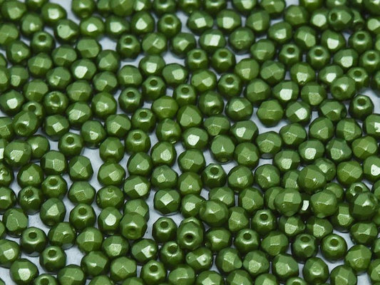 3mm Czech Fire-Polish – 02010/25034 – Pastel Olivine x 100