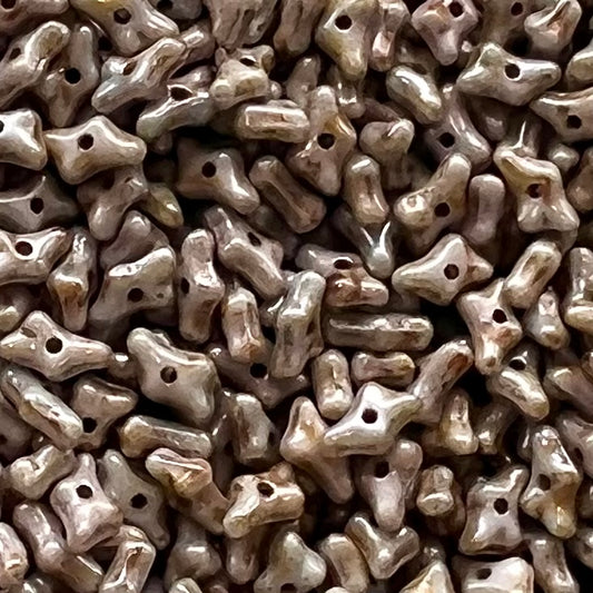 Jablonex Recycled - 8x5mm Tiny Bone Beads - Chalk Lazure Blue - 10g (approx 100 beads)