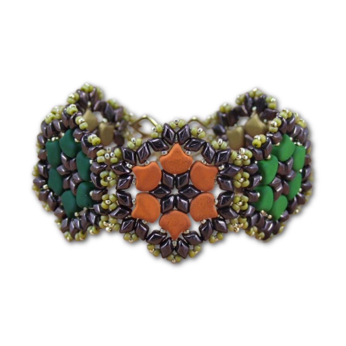 Ginko Leaves Bracelet Pattern by Carolyn Cave - Instant Download  or Printed Copy image 0