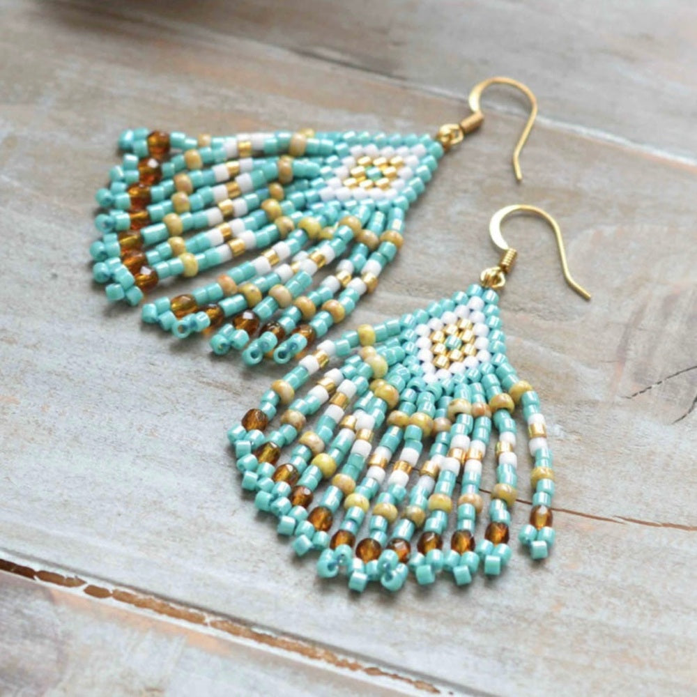 Miyuki Fringe Earring Pattern - Free Instant Download or Full Colour Printed Copy