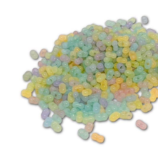 Preciosa Small (2x4mm) Farfalles Mix - Pastels - 20g Bag