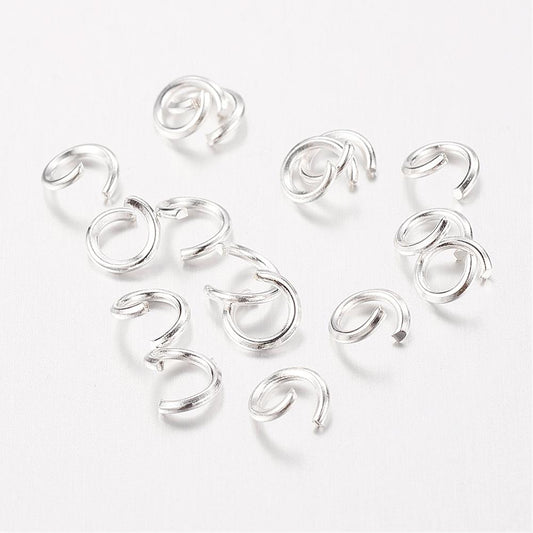Silver Plated – 5mm Open Jump Rings – Approx 30