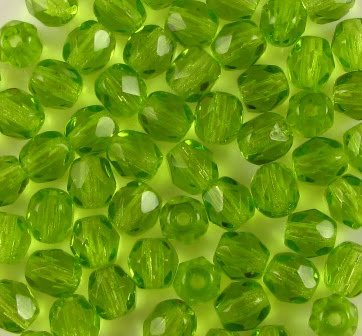 6mm Czech Fire Polish – 50220 – Olivine x 100