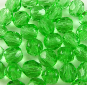 4mm Czech Fire Polish – 50520 – Peridot x 100