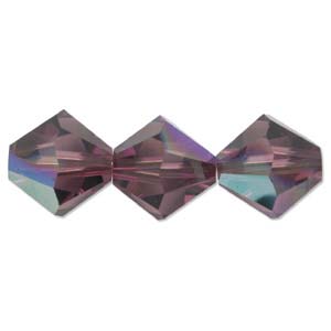 4mm Preciosa Bicones – Amethyst AB – Pack of 30
