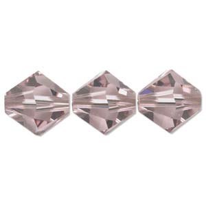 4mm Preciosa Bicones - Light Amethyst - Pack of 30