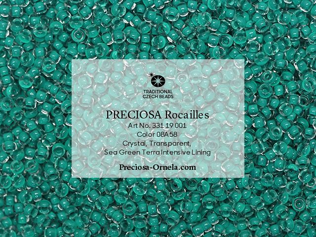 Preciosa 11/0 Seed Beads - Terra Intensive Lined - 20g Pack - Sea Green