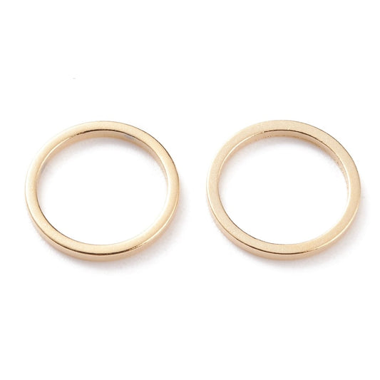 24k Gold Plated – 12mm Ring – Pack of 10