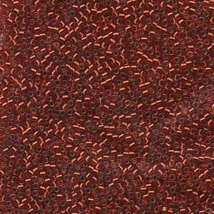 11/0 – Miyuki Delica  - 5g Bag – Silver Lined Burnt Orange – DB603