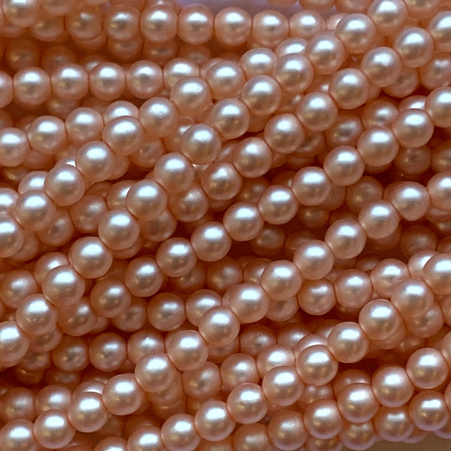3mm Czech Glass Pearl - Bag of 100 – 70173 – Frosted Rosaline
