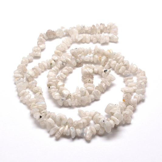 5x8mm Moonstone Chip Beads - Approx 16 Inch Strand