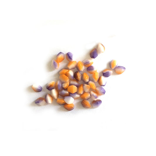 Jablonex Recycled - 5mm Pinch Beads - Orange/White/Purple - Pack of 50