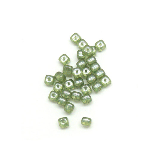 Jablonex Recycled - 5x7mm Cube Beads - Green - Pack of 20