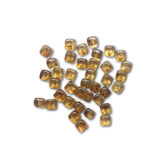 Jablonex Recycled - 5x7mm Cube Beads - Old Whisky - Pack of 20
