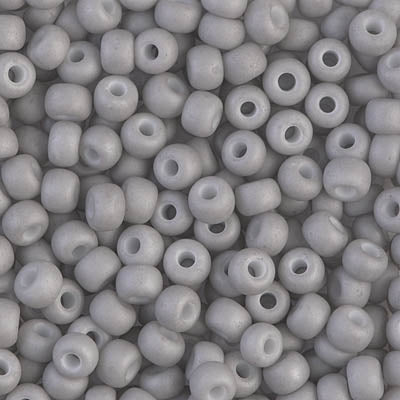 6/0 Miyuki Seed Beads - 25g Bag - Matte Opaque Gray - Colour 1240