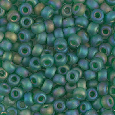 6/0 Miyuki Seed Beads 20 gram tube – Matte Transparent Green AB - Colour 146FR