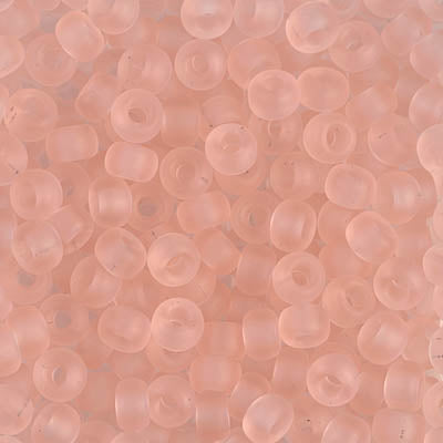 6/0 Miyuki Seed Beads - 25g Bag – Matte Transparent Pale Pink - Colour 155F