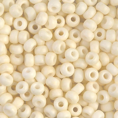 6/0 Miyuki Seed Beads - 25g Bag - Matte Opaque Cream - Colour 2021
