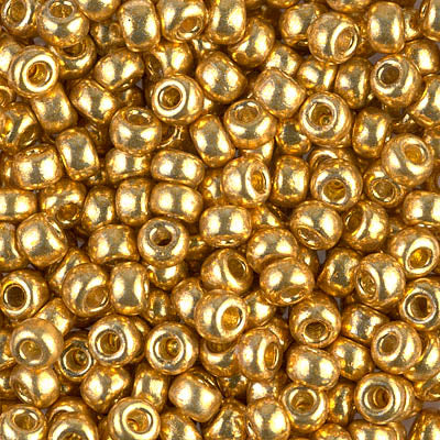 6/0 Miyuki Seed Beads - 25g Bag – Duracoat Galvanised Gold - Colour 4202