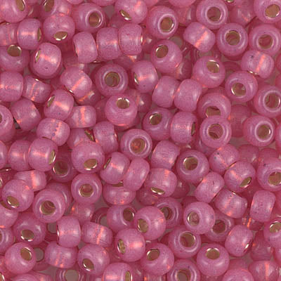 6/0 Miyuki Seed Beads - 25g Bag – Dyed Dk Rose SL Alabaster - Colour 645