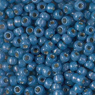 6/0 Miyuki Seed Beads - 25g Bag - Dyed Dk Sky Blue SL Alabaster - Colour 648