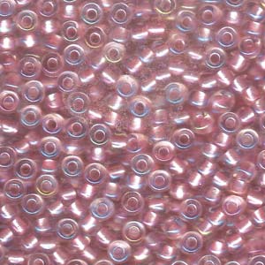 6/0 Miyuki Seed Beads - 25g Bag – Pearlised Pink Crystal AB - Colour 3639