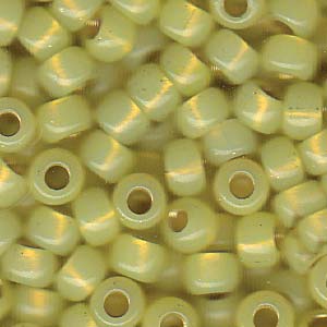 6/0 Miyuki Seed Beads - 25g Bag – Dyed Pale Yellow SL Alabaster - Colour 554