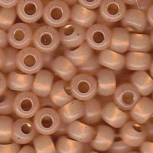 6/0 Miyuki Seed Beads - 25g Bag - Dyed Pale Peach SL Alabaster - Colour 580