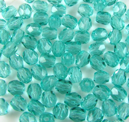 3mm Czech Fire Polish – 60110 – Mint x 100