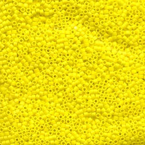 11/0 – Miyuki Delica - 5g Bag – Matte Opaque Yellow – DB751