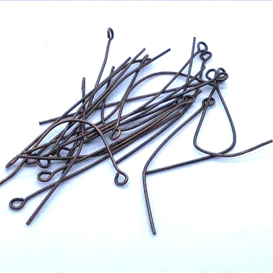 2 Inch Antique Copper Soft Eyepins - Bag of 50