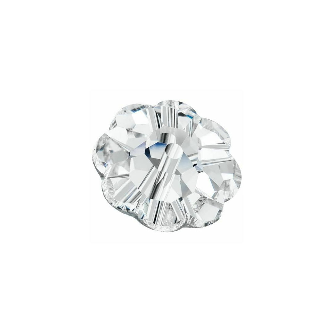 6mm Preciosa Flower Spacer – Crystal AB (Foiled)