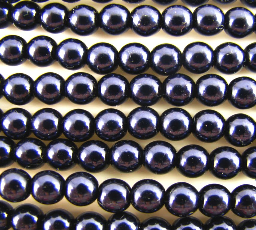 2mm Czech Round Glass Pearl Pack of 100 – 70063 – Navy