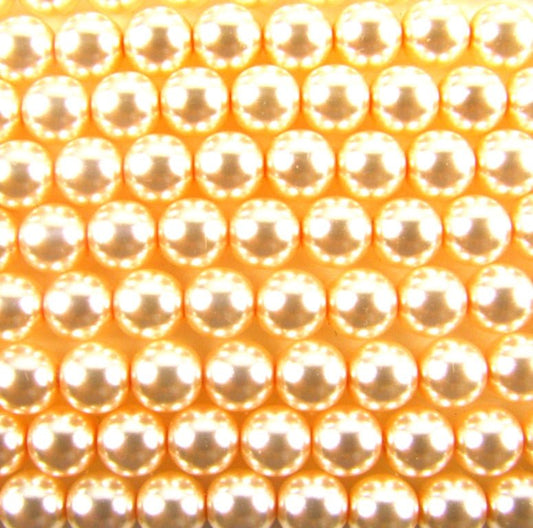 6mm Czech Round Glass Pearl Strand of 36 – 70073 – Champagne