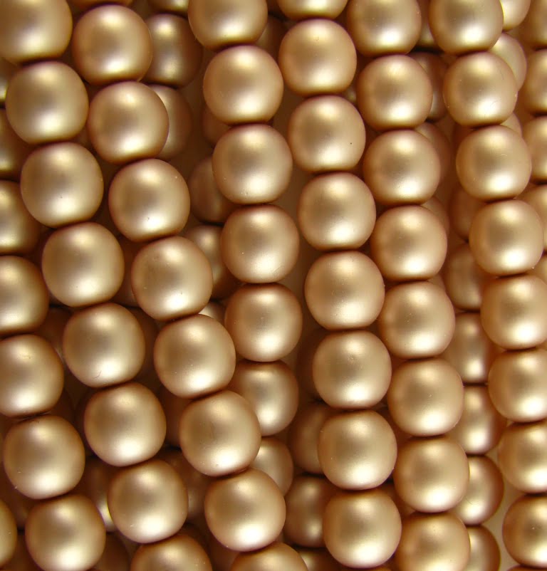 4mm Czech Round Glass Pearl Strand of 55 – 70112 – Frosted Whisper