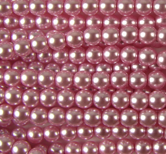 4mm Czech Round Glass Pearl - Bag of 100 – 70427 – Ballerina