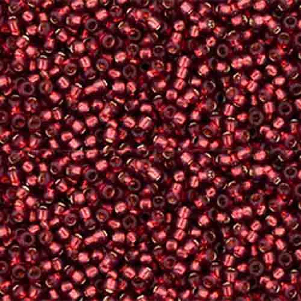 11/0 Toho Seed Beads - 10g Bag – PermaFinish - Silver Lined Milky Pomegranate