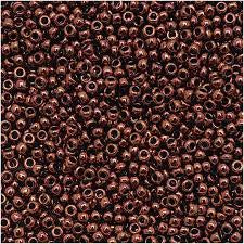 8/0 Toho Seed Beads - 10g Bag – Dark Bronze