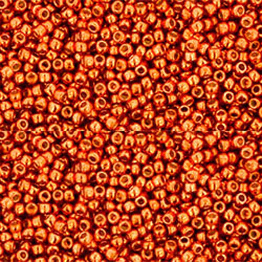 11/0 Toho Seed Beads - 10g Bag – Permafinish - Galvanized Saffron